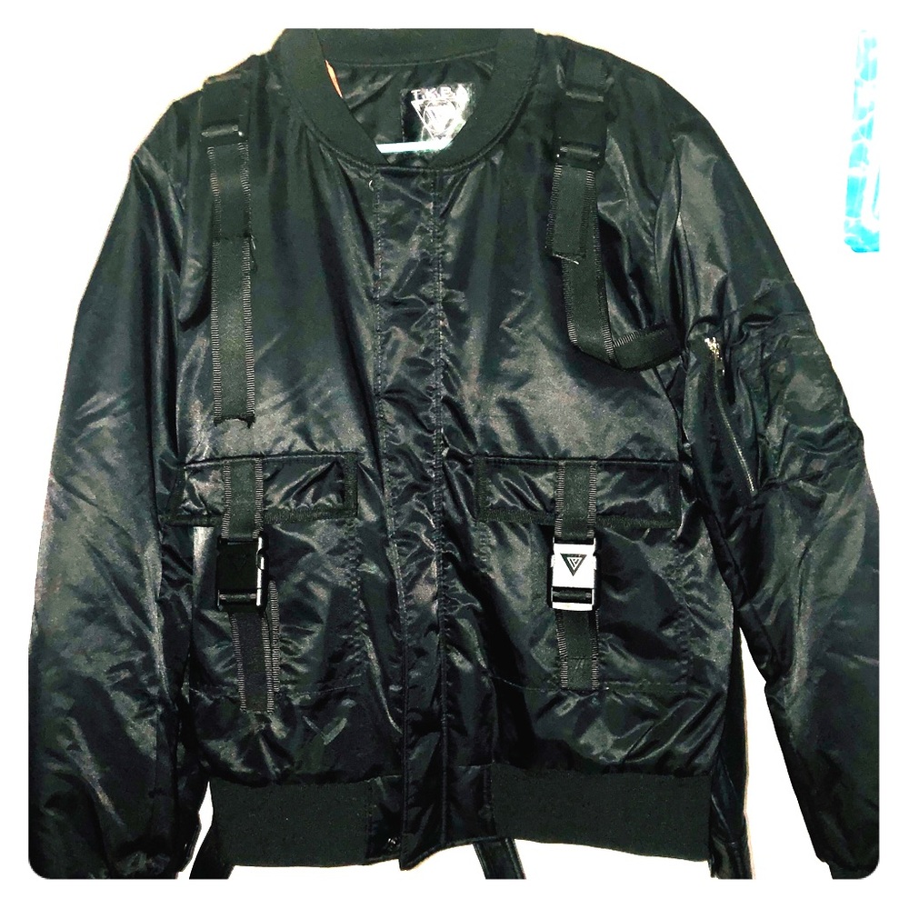T.K.P.A men’s Black MA1 jacket rock punk coat